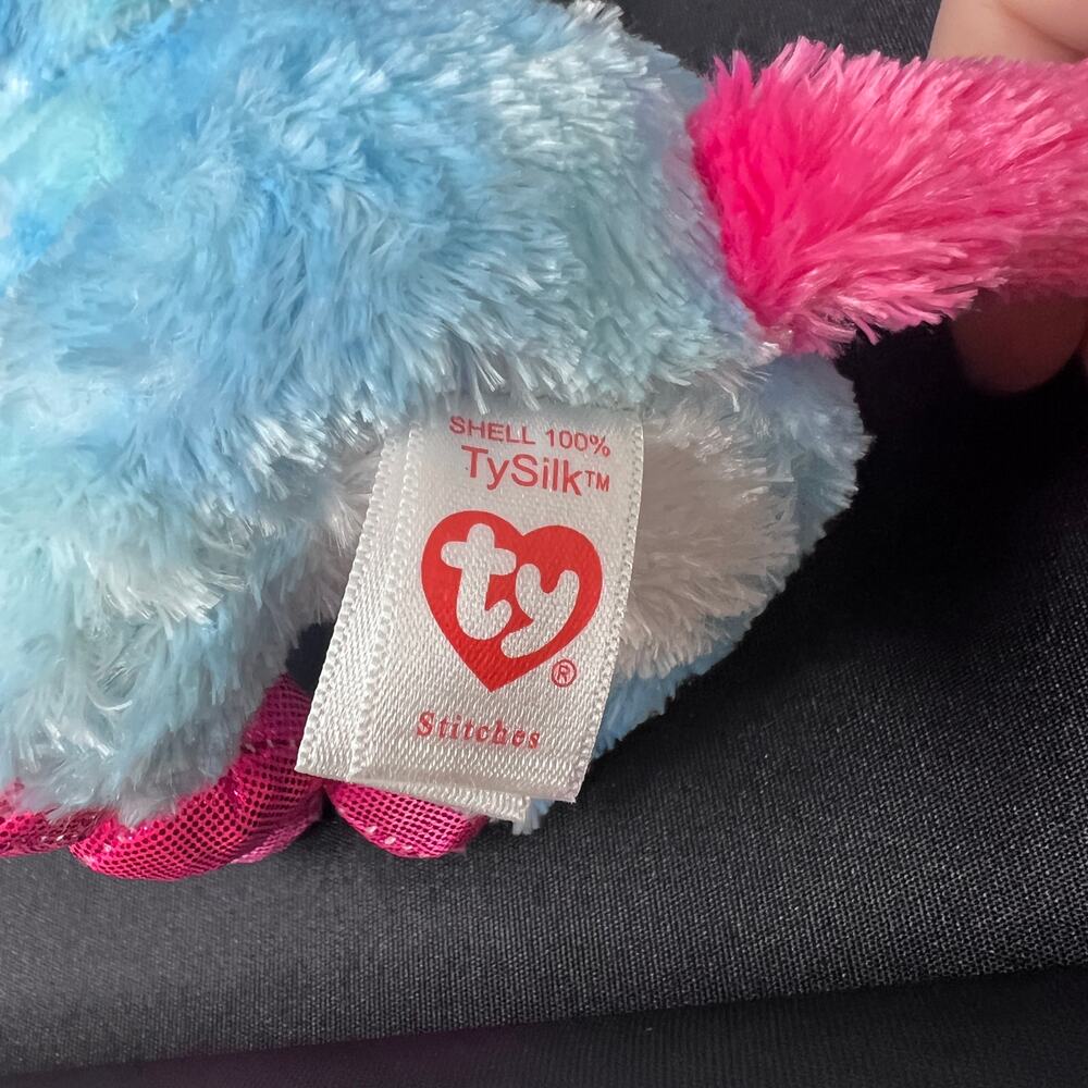 Ty Beanie Boo Stitches Blue Unicorn Plush 6" Michaels Exclusive Swing Tag - Picture 6 of 7